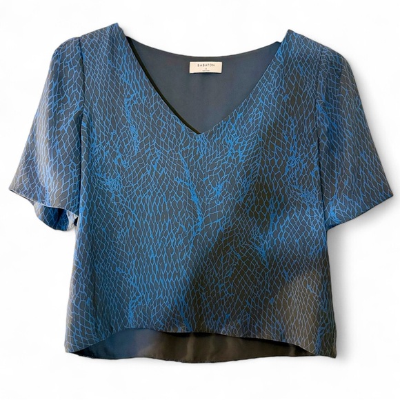 Babaton Tops - Aritzia Babaton | Randy Blouse | Blue/Grey | Size S